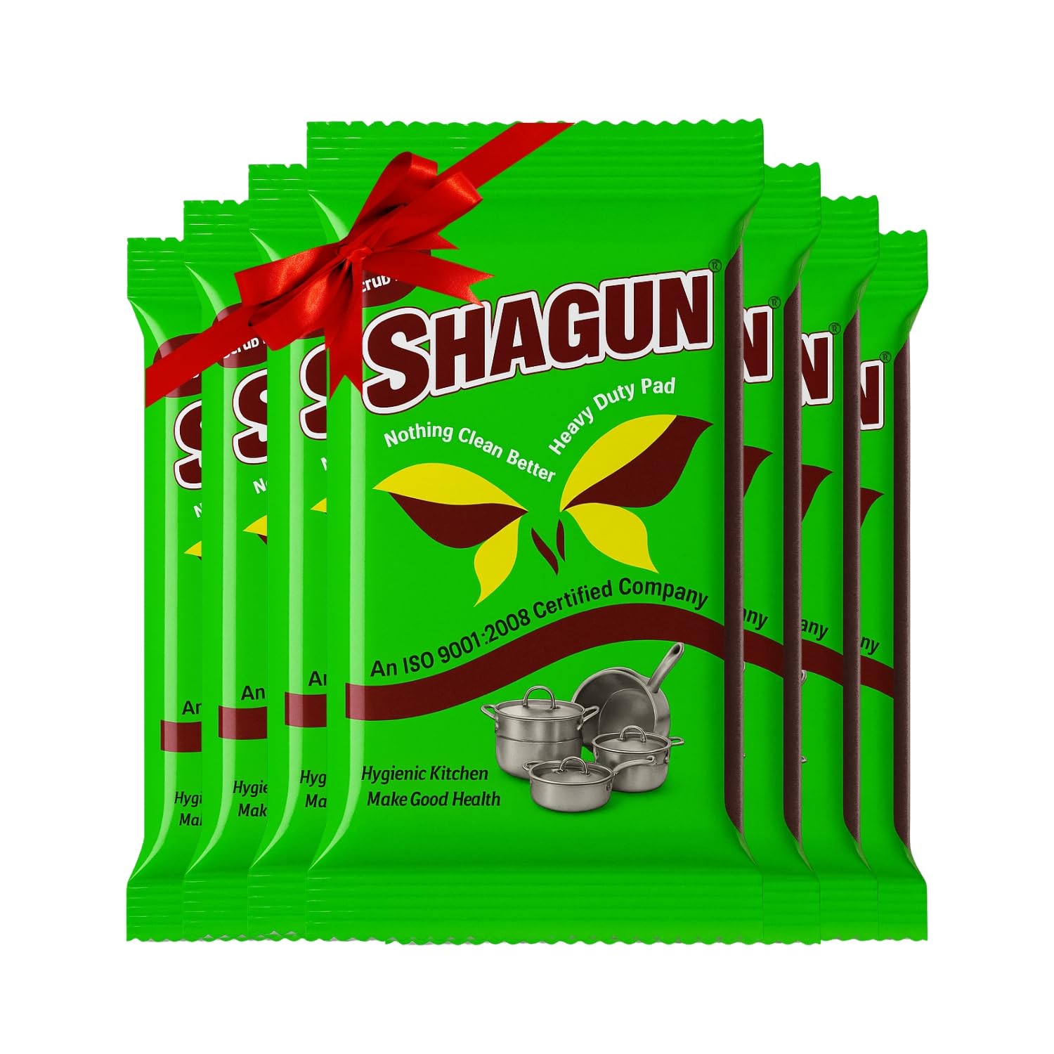 SHAGUN Heavy Duty Scrub Pad for Utensils | Kitchen Cleaning Scrubber | Pack of 12 | Non-Scratch Dishwashing Pad